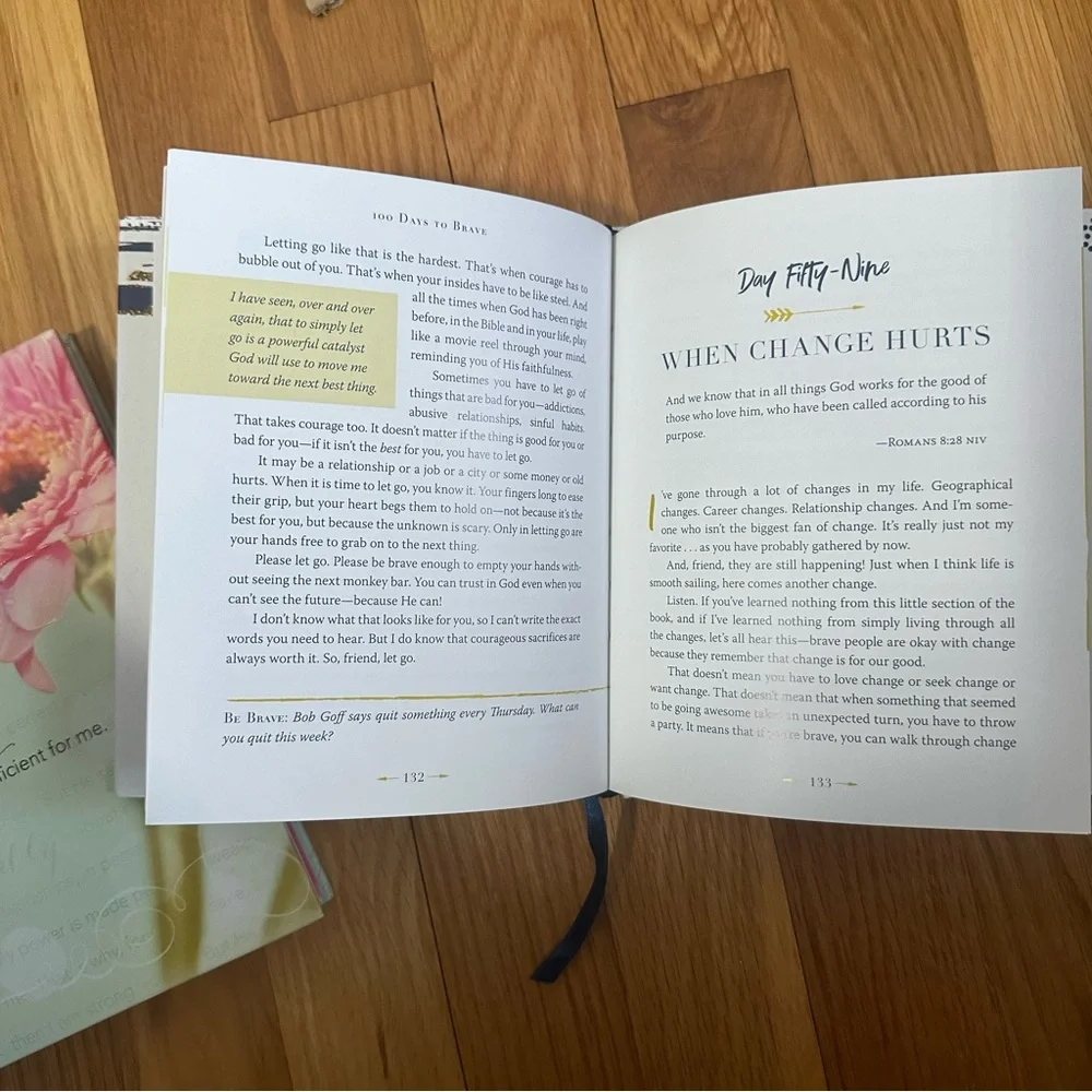 100 Days to Brave by Annie Downs Devotional and blank Christian Journal NEW
